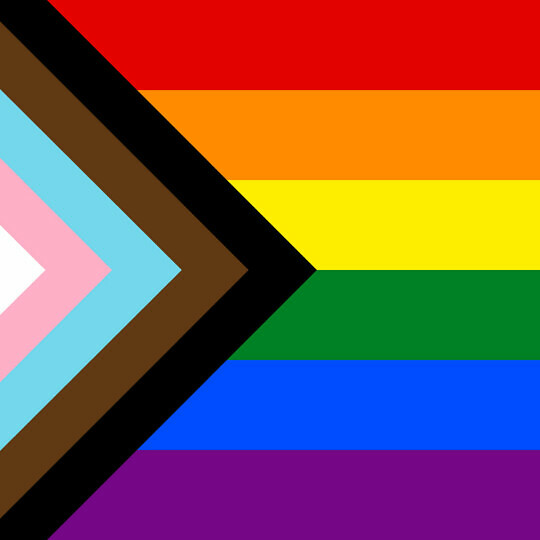 LGBTQ+ rainbow flag Quasar Progress variant