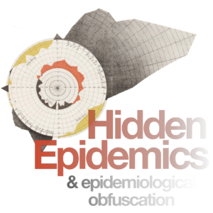The Hidden epidemics and epidemiological obfuscation network logo shows a composition with circular graphs and the networks name.