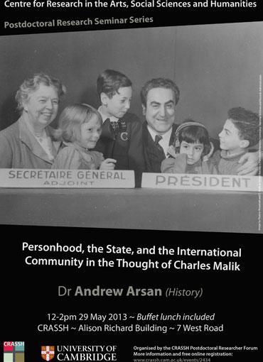 CANCELLED  Personhood, the State, and the  International Community in the Thought of Charles Malik