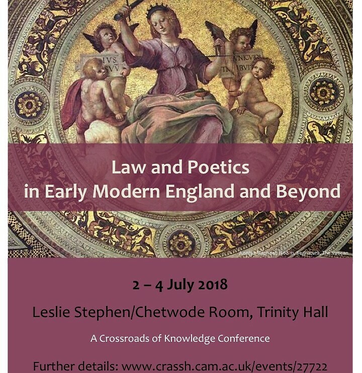 Law and Poetics in Early Modern England and Beyond