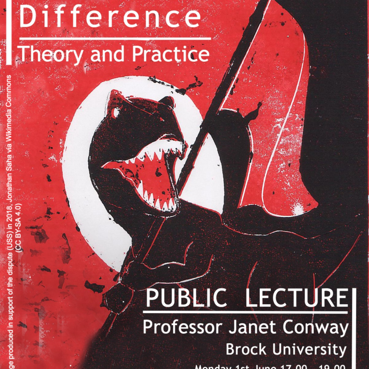 CANCELLED: Public Lecture: Prof Janet Conway