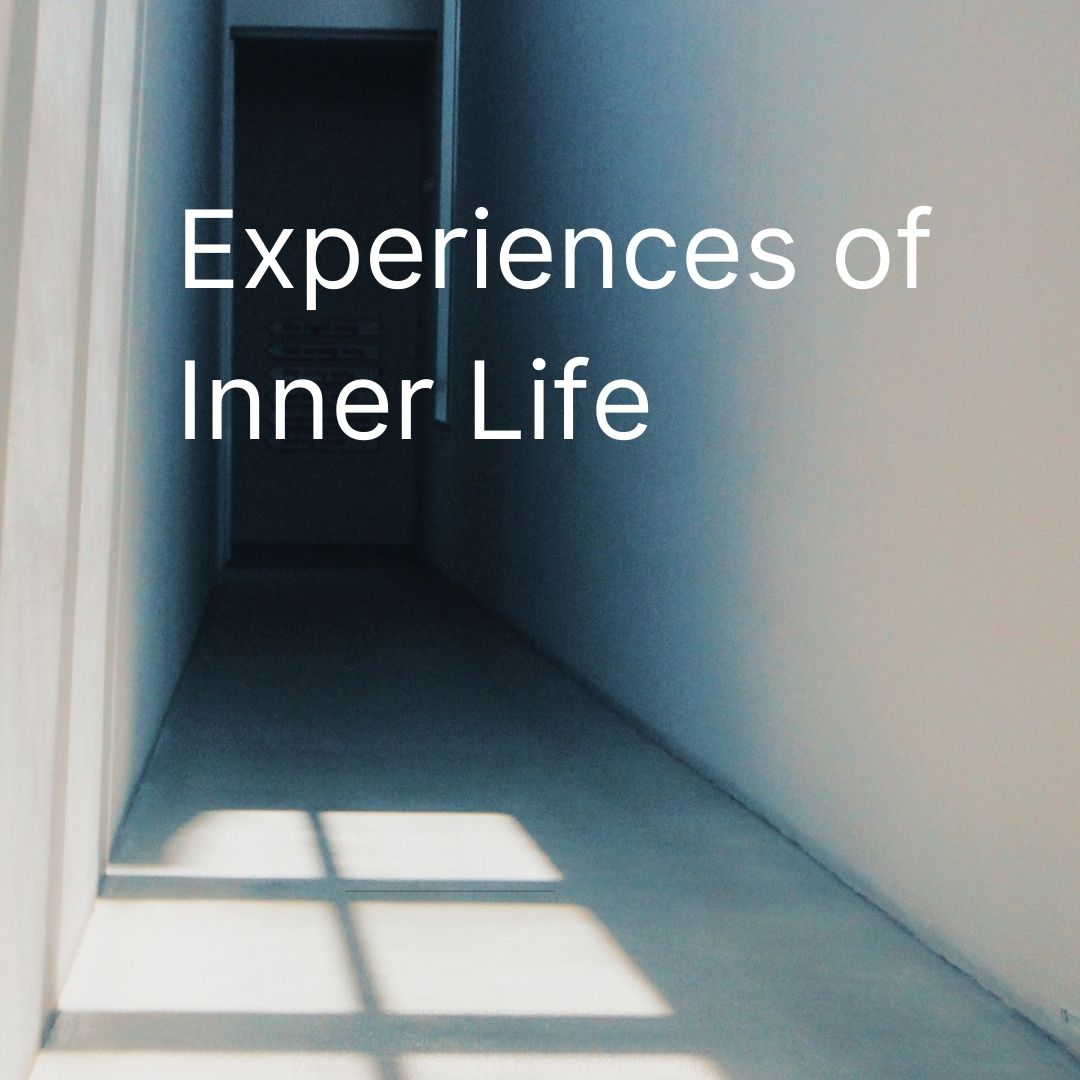 Bare corridor with' experiences of inner life' in text