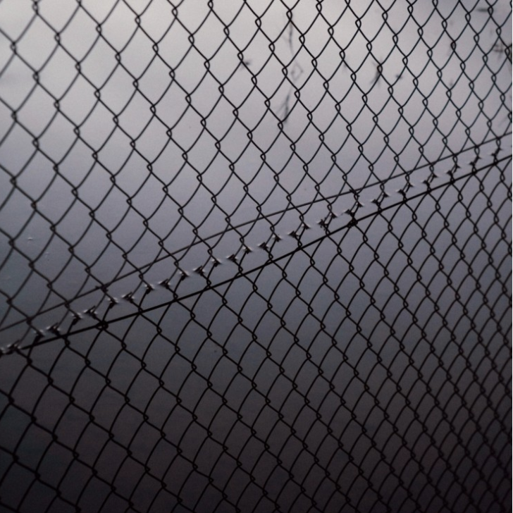 Photograph of a wire fence.