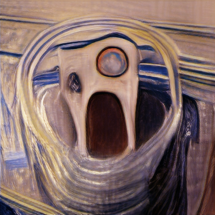 Digital interpretation of Edvard Munch's The Scream.