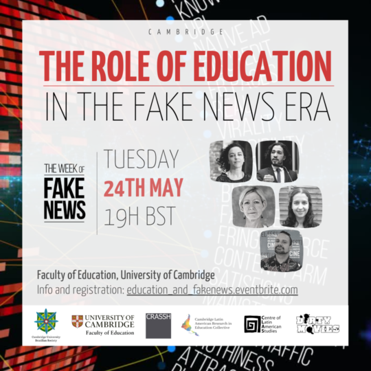 Poster of fake news and education conference
