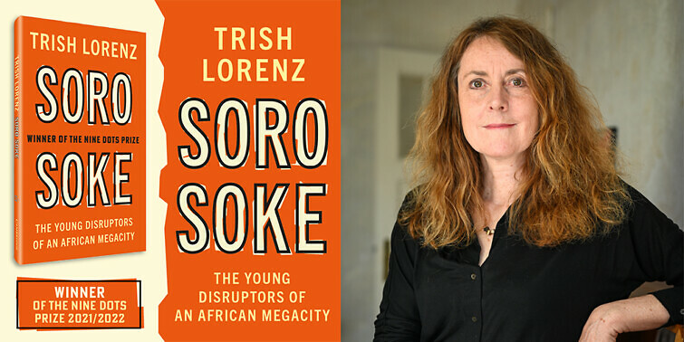 Soro Soke book cover and portrait of Trish Lorenz