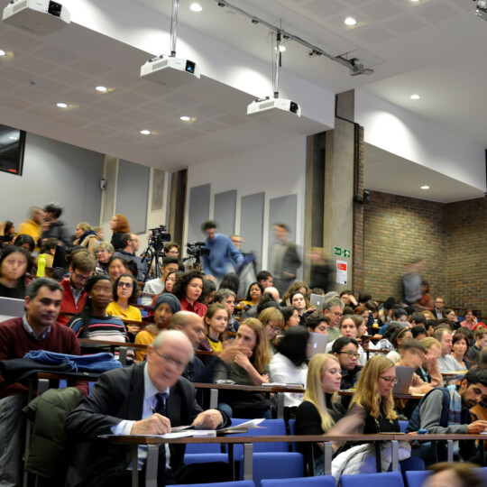 Lecture audience at the Babbage theatre.
