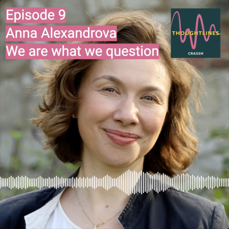 Podcast teaser image with portrait of Anna Alexandrova.