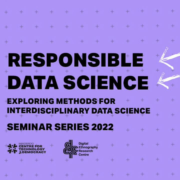 Responsible data science - seminar series on a purple background