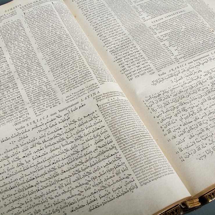 Old polyglot bible by Brian Walton