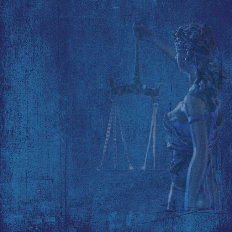 Lady Justice holding scales of balance